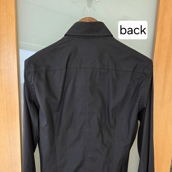 Dolce & Gabbana Men’s Black Dress Shirt 15¾ / 40 Hidden Placket French Cuff - Picture 5 of 10